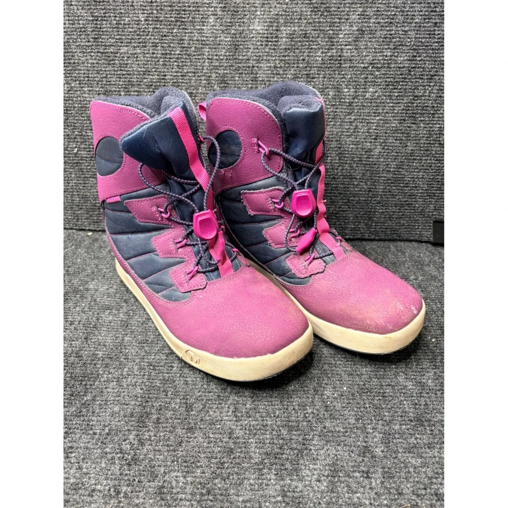 Merrell Kids Berry Navy Leather Insulated Snow Boots MK167147 Size 5M